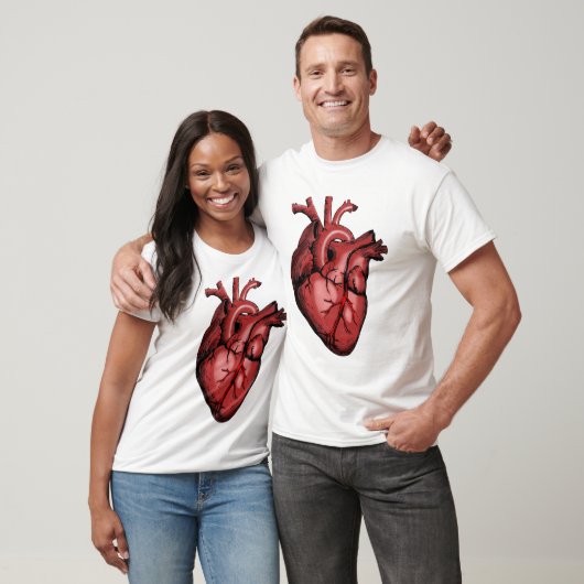 Realistisch Anatomisch Afbeelding van het hart T-shirt (Unisex)