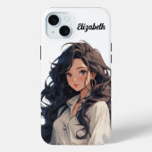 Realistisch anime meisje Case-Mate iPhone case (Achterkant)