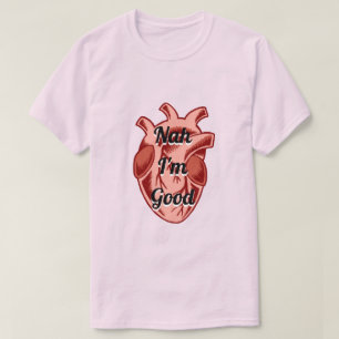 Realistisch Anti-Valentijns Hart T-shirt