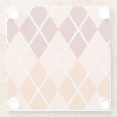 Realistisch Argyle Cloth Glazen Onderzetter (Achterkant)