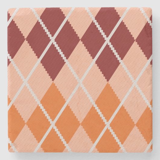 Realistisch Argyle Cloth Stenen Onderzetter (Voorkant)