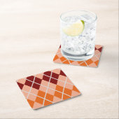 Realistisch Argyle Cloth Vierkante Kartonnen Onderzetter (Insitu)