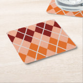 Realistisch Argyle Cloth Vierkante Kartonnen Onderzetter (Schuin)