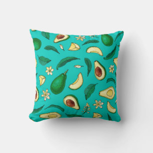 Realistisch avocado. Naadloos patroon. Summer exot Kussen