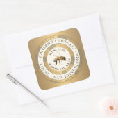Realistisch Bee Gold Honingraat Imker Label (Envelop)
