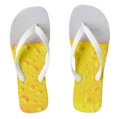 Realistisch bier teenslippers (Voetbed)