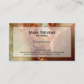Realistisch Brown Faux Marble Stone Pattern 2 Visitekaartje (Achterkant)