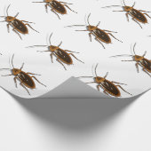 Realistisch-bruin-Cockroach Insect Cadeaupapier (Hoek)