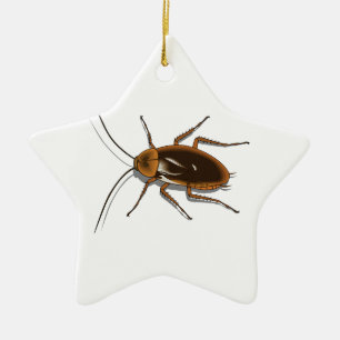 Realistisch-bruin-Cockroach Insect Keramisch Ornament