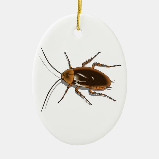 Realistisch-bruin-Cockroach Insect Keramisch Ornament (Voorkant)