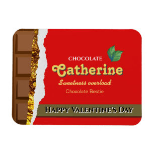 Realistisch bruin en rode Valentijnse chocolade Fu Magneet