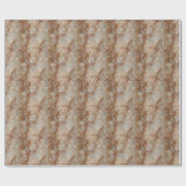 Realistisch bruin faux Marble Stone Pattern Cadeaupapier (Vlak)