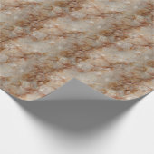 Realistisch bruin faux Marble Stone Pattern Cadeaupapier (Hoek)