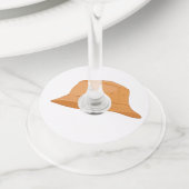 Realistisch Bucket Pet Wijnglaslabel (Dichtbij)