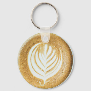 Realistisch Coffee Art Foam en Cream Fern Sleutelhanger