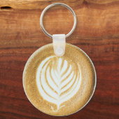Realistisch Coffee Art Foam en Cream Fern Sleutelhanger (Voorkant)