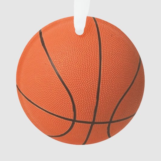 Realistisch coole Basketball - Aangepaste naam en Ornament (voorkant)