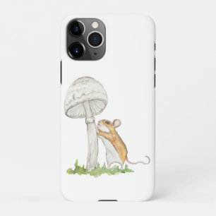 Realistisch een grappige veldmuis en paddenstoel iPhone 11Pro hoesje