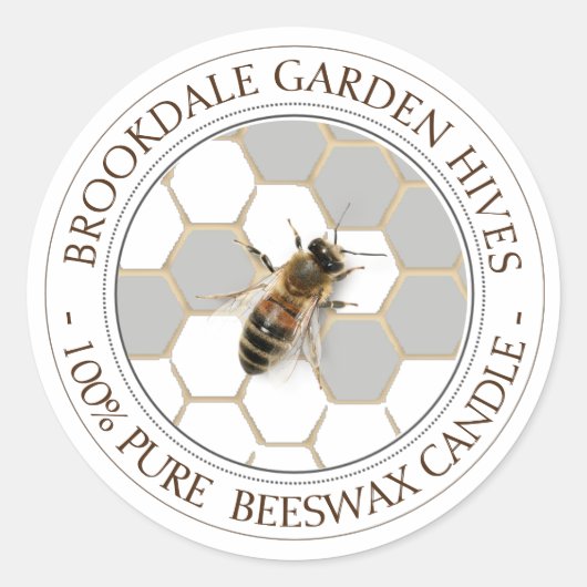 Realistisch etiket voor bijenwas (Voorkant)
