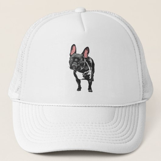 Realistisch franse bulldog trucker pet (Voorkant)