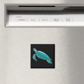 Realistisch geanimeerd Zee Turtle Magneet (Insitu (Vaatwasser))