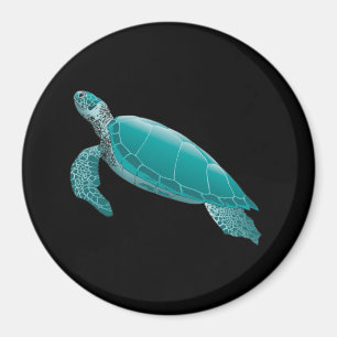 Realistisch geanimeerd Zee Turtle Magnet Magneet