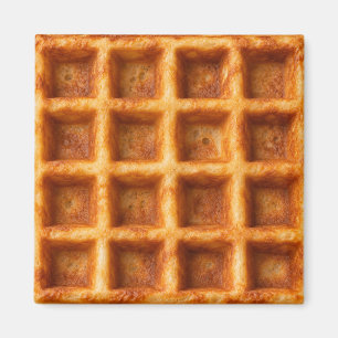 Realistisch Gebruind Vierkant Wafelmotief Magneet