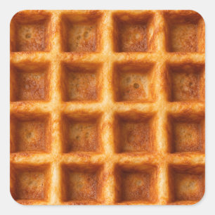 Realistisch Gebruind Vierkant Wafelmotief Vierkante Sticker