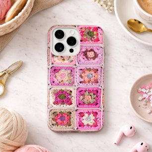 Realistisch Gehaakt Granny Square iPhone 15 Pro Hoesje