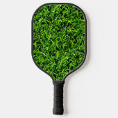 Realistisch grass fototextuur Funny Bright Green Pickleball Paddle (Achterkant)