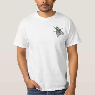Realistisch groen vlieg machineborduurontwerp Inse T-shirt