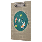 Realistisch-groene Japanse Koi Fish Pond Klembord (Links)