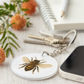 Realistisch honingbijenontwerp sleutelhanger (Voorkant Rechts)