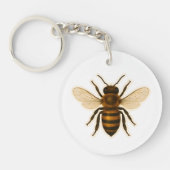 Realistisch honingbijenontwerp sleutelhanger (Voorkant)
