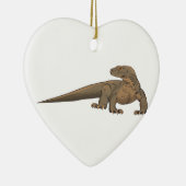 Realistisch Komodo Dragon/Monitor Lizard Keramisch Ornament (Rechts)