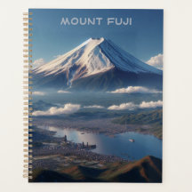 Realistisch landschap met Mount Fuji Japan Reis
