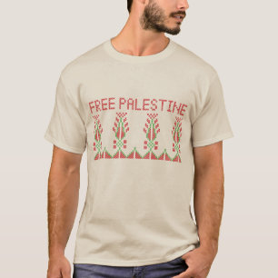 Realistisch Palestijns Tatreez borduurpatroon T-shirt