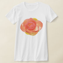 Realistisch Perzik Waterlelie Bloem T-Shirt