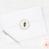 Realistisch plaatselijk honingetiket voor bijen ronde sticker (Envelop)