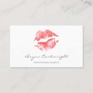 Realistisch Red Kiss print lips Makeup Visitekaartje