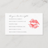 Realistisch Red Kiss print lips Makeup Visitekaartje (Achterkant)