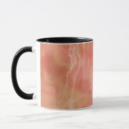 Realistisch roze marmerontwerp mok