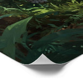 Realistisch Running Leopard in Oerwoud Poster (Hoek)