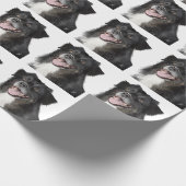 Realistisch schilderij van een mooie hond cadeaupapier (Hoek)