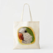 Realistisch schilderij van Quaker Parrot Tote Bag (Voorkant)