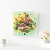 realistisch schilderij zebra vierkante klok (Huis)