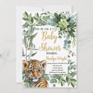 Realistisch Tiger Cub Genderneutraal Baby shower Kaart