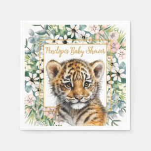 Realistisch Tiger Cub Genderneutraal Baby shower Servet
