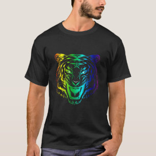 Realistisch tijgerhoofd Skin Paw T-shirt