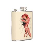 Realistisch Velociraptor Dinosaur Hatching Heupfles (Rechts)